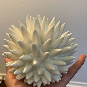 Nate Berkus Target White Spikey URCHIN Modern Coastal Home Decor 5”x4.5”